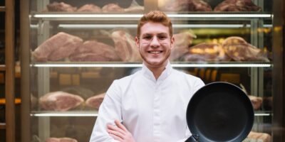 Chef in love with his job